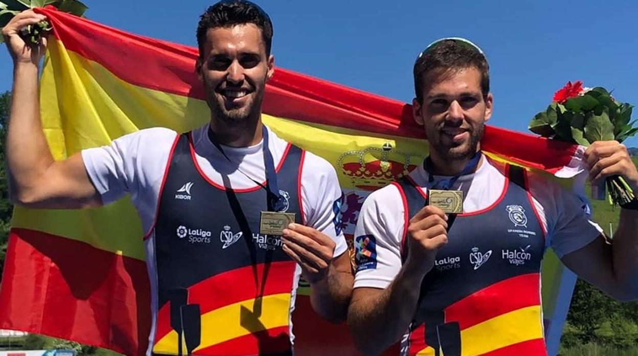 Jaime Canalejo y Javier García, con la medalla de bronce del último Europeo