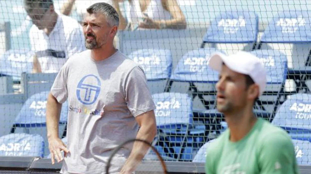 Ivanisevic, en una sesión con Djokovic