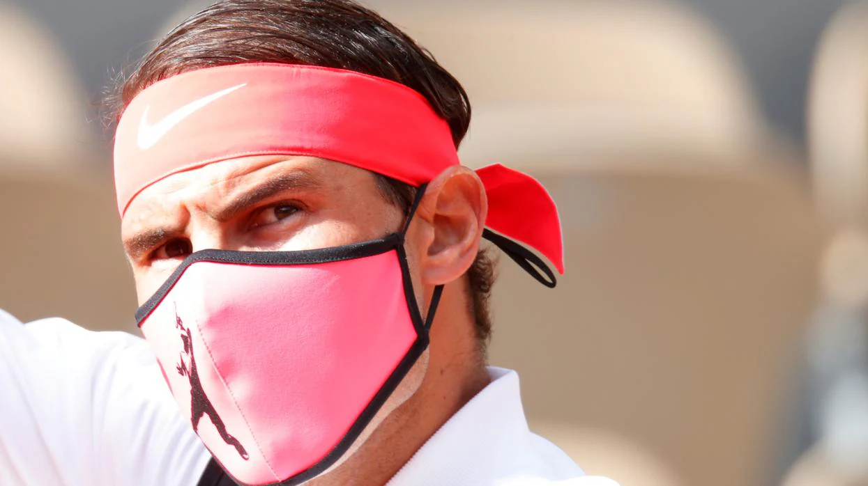 Rafa Nadal, con la mascarilla que ha lucido en Roland Garros