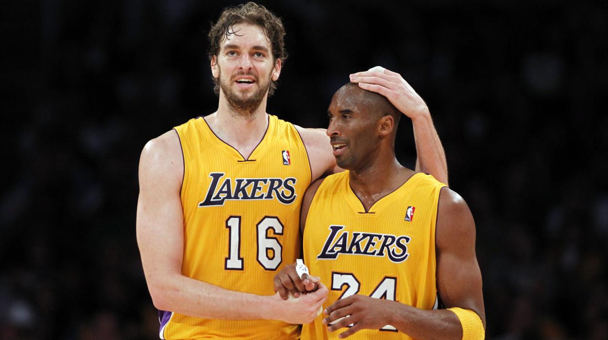 Pau Gasol y Kobe Bryant, en su época en los Lakers