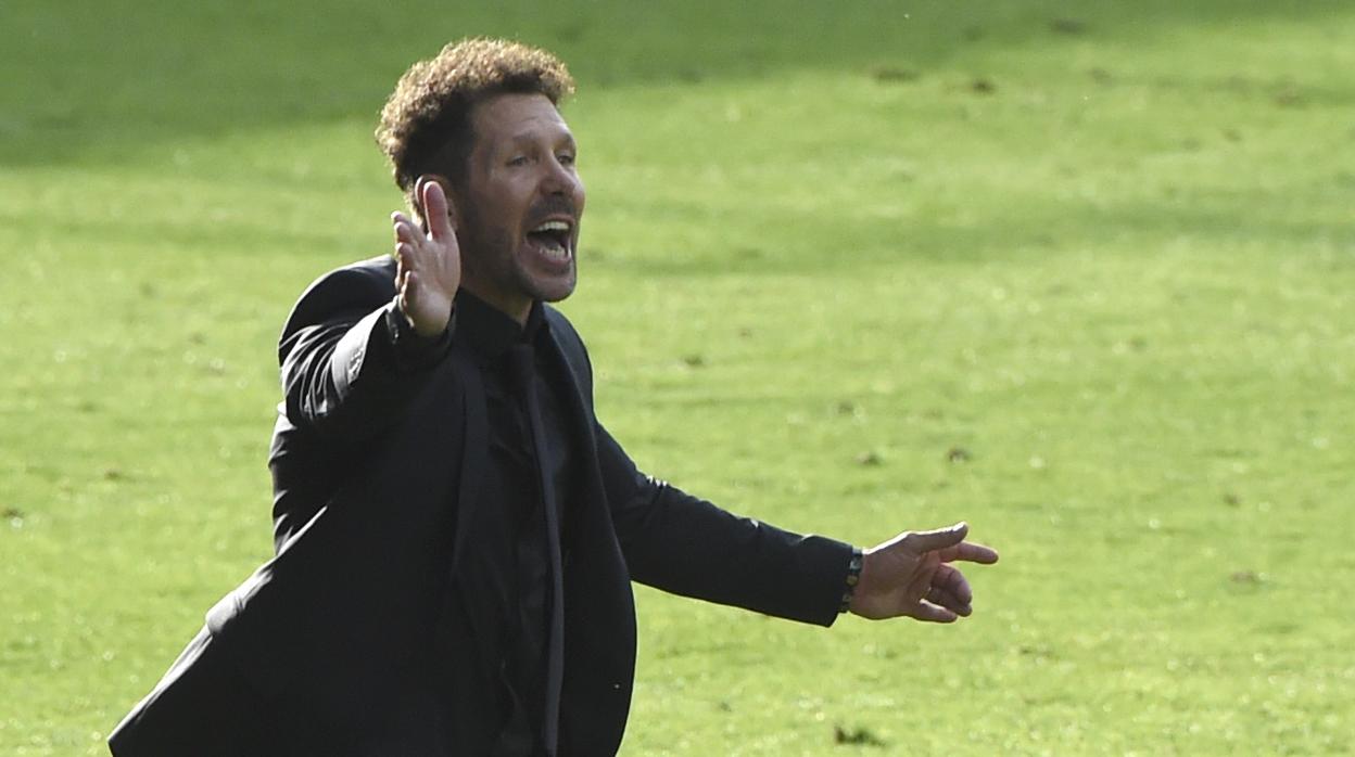 Simeone, este sábado, durante el Celta-Atlético de Liga