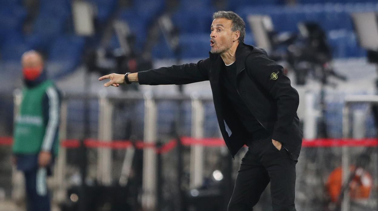Luis Enrique, el sábado, en el partido de la Liga de las Naciones ante Suiza