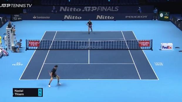 Puntazo entre Nadal y Thiem en la Copa de Maestros