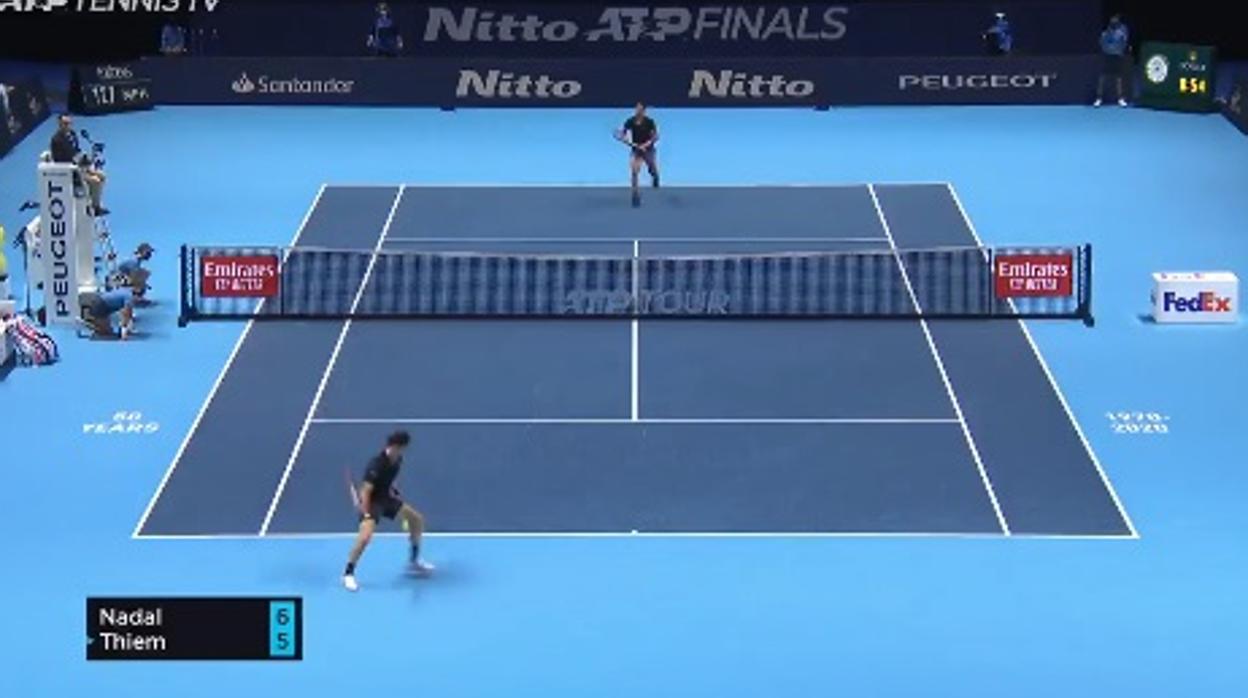 Puntazo entre Nadal y Thiem en la Copa de Maestros