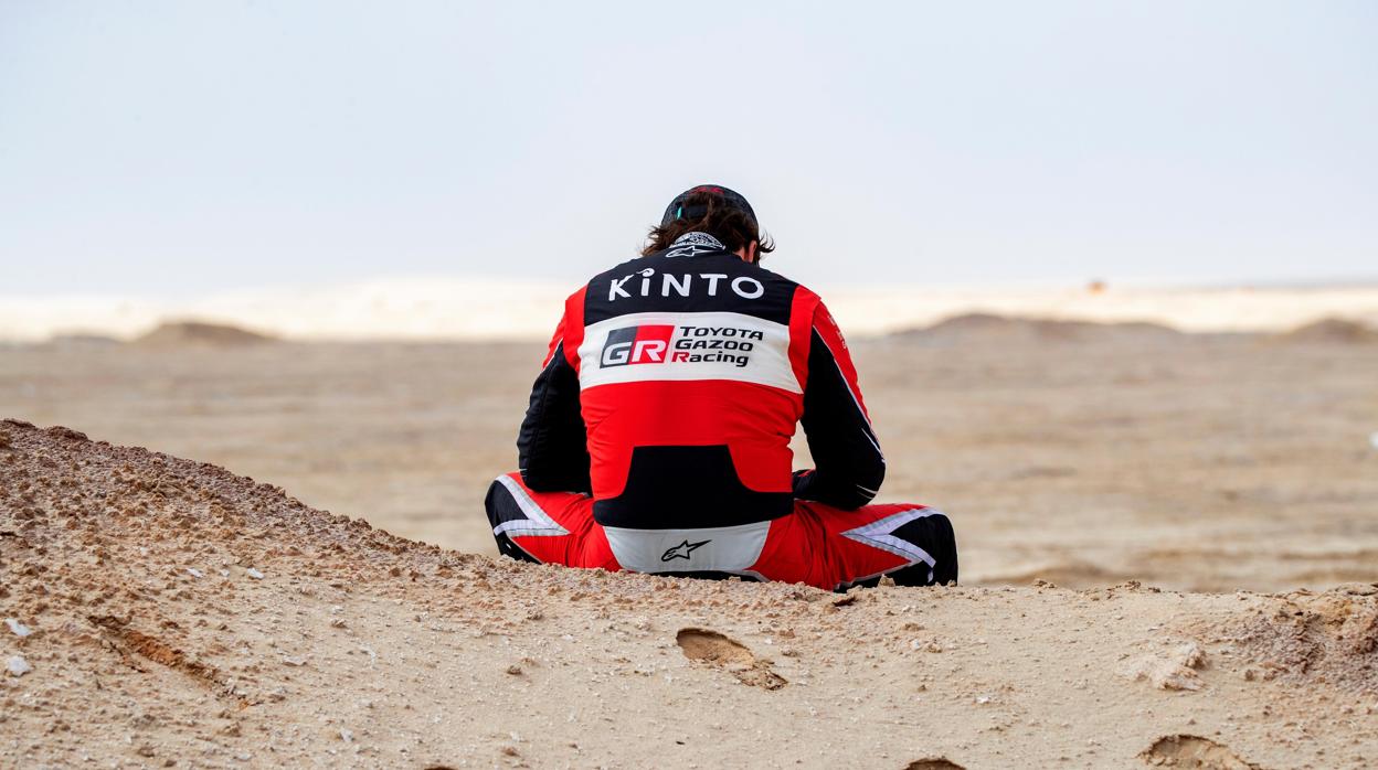 Fernando Alonso, durante su aventura en el Dakar