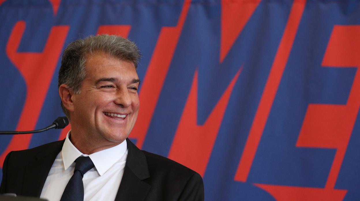 Joan Laporta durante su presentación ayer como precandidato a las elecciones