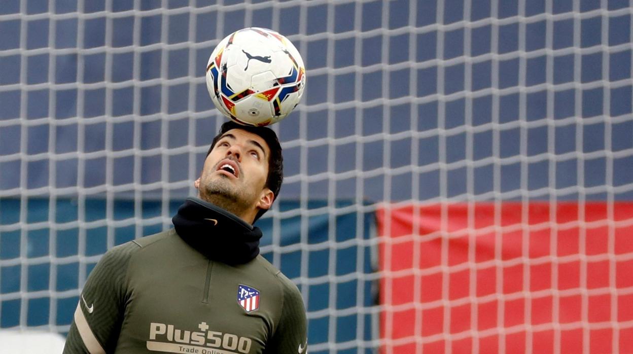 Luis Suárez, durante el entrenamiento de este viernes