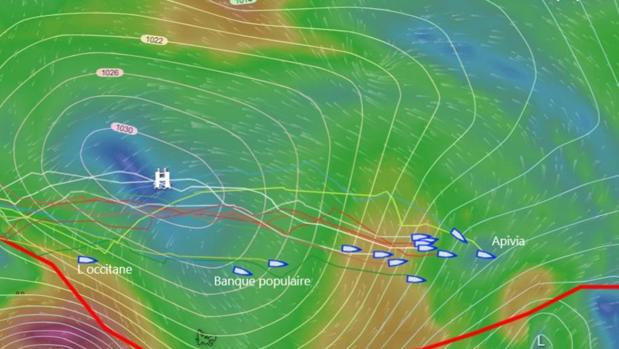 A los 33 días, la cabeza de la flota se reagrupa antes de cabo Leeuwin