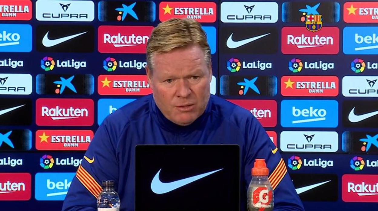 Ronald Koeman, durante una rueda de prensa