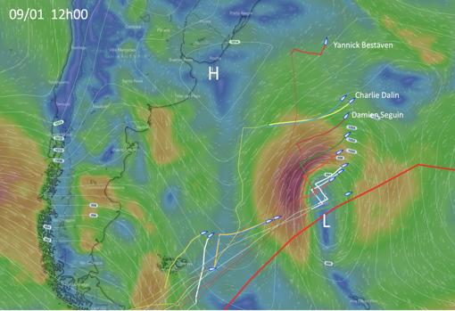 «LinkedOut» y «Apivia» prolongarán el bordo a babor todo lo que puedan hasta Río de Janeiro