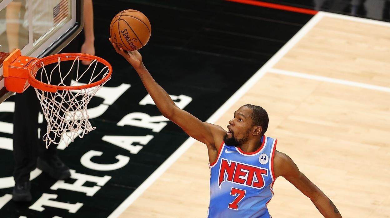 Durant, durante un partido con los Brooklyn Nets