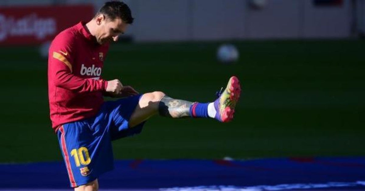 Leo Messi, en un entrenamiento