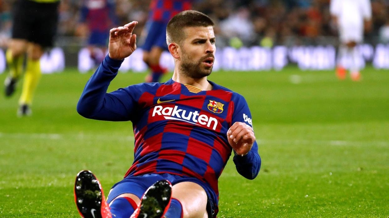 Gerard Piqué, durante un partido con el Barcelona