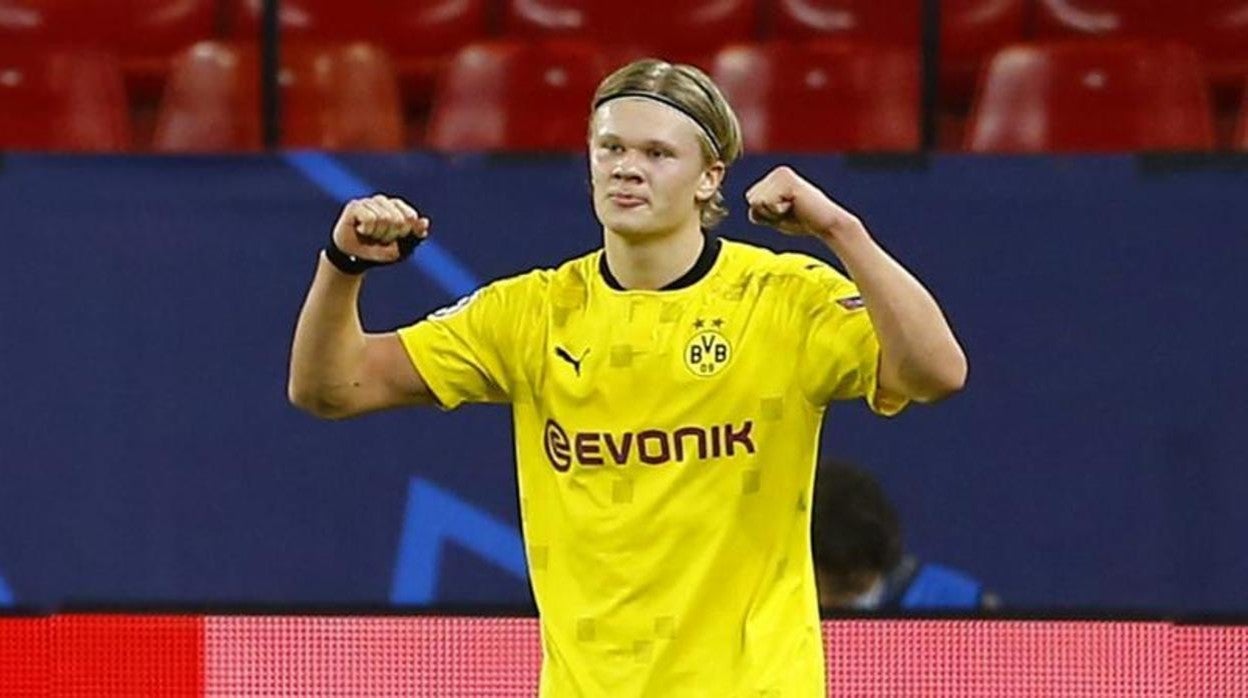 Haaland, en un partido del Borussia Dortmund