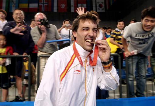 'Pirri', nada más ganar el bronce en Pekín 2008