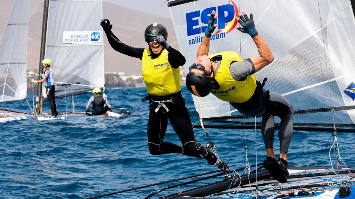 Tara Pacheco y Florian Trittel se alzan con el triunfo tras la última regata de flota en Lanzarote