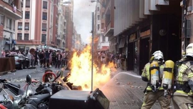 Altercados en Bilbao con aficionados del Athletic