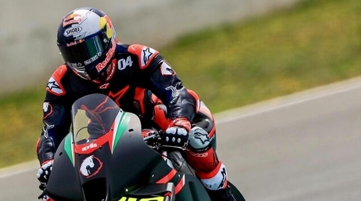 Dovizioso está presente con Aprilia en Jerez.