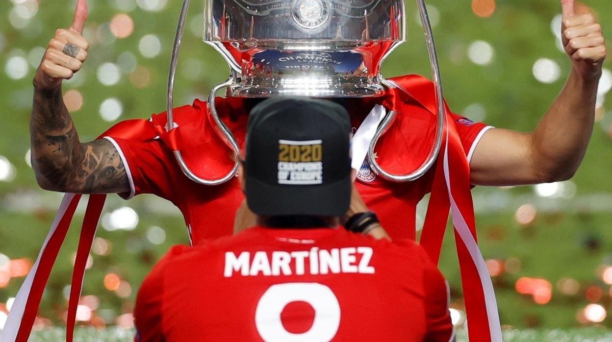 Lucas Hernández, tras ganar con el Bayern de Múnich la última final de la Champions League