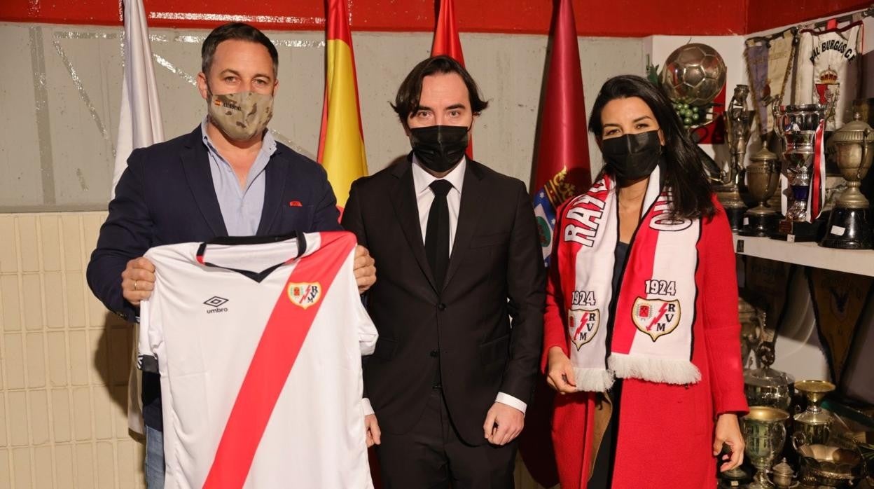 Abascal y Monasterio, con Martín Presa, presidente del Rayo Vallecano