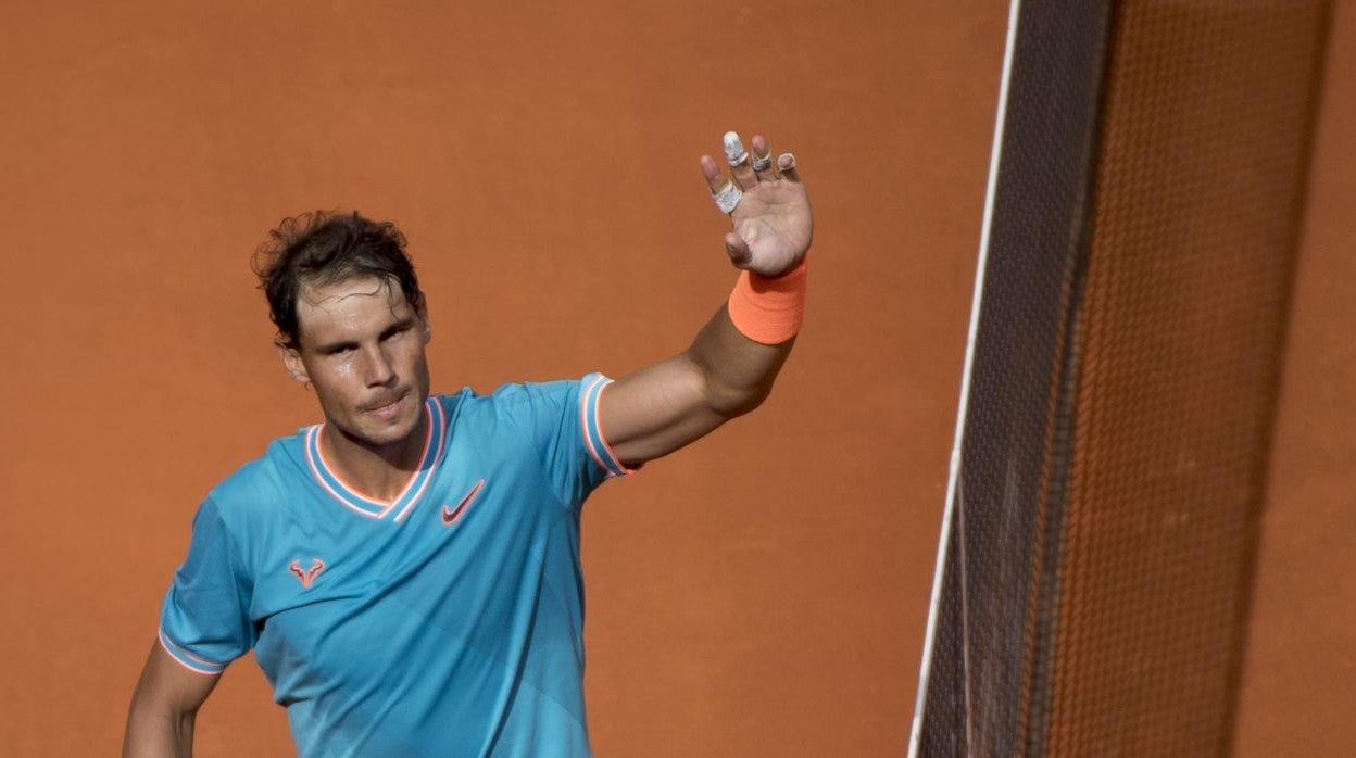 Nadal, en su última presencia en el Mutua Madrid Open, en 2019