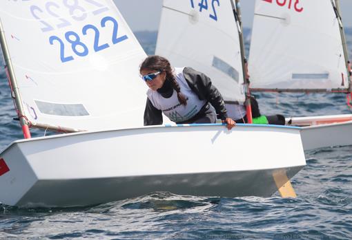 Roberto Aguilar, María Castillo, Sean Sadler y Blanca Ferrando, campeones de la Copa de España de Optimist