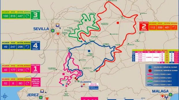 Así es la ruta del Rally Andalucía 2021 con salida en Cádiz