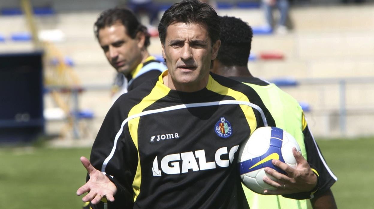 Míchel en su primera experiencia como técnico del Getafe