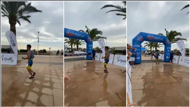 Pierde un triatlón en el último suspiro por celebrar la victoria antes de tiempo