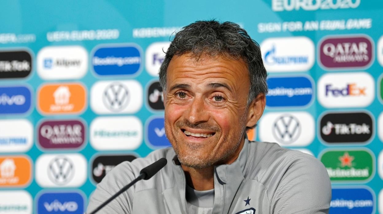 Luis Enrique, en sala de prensa