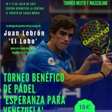 El número uno del mundo, Juan Lebrón será padrino del torneo benéfico &#039;España para Venezuela&#039; en El Puerto