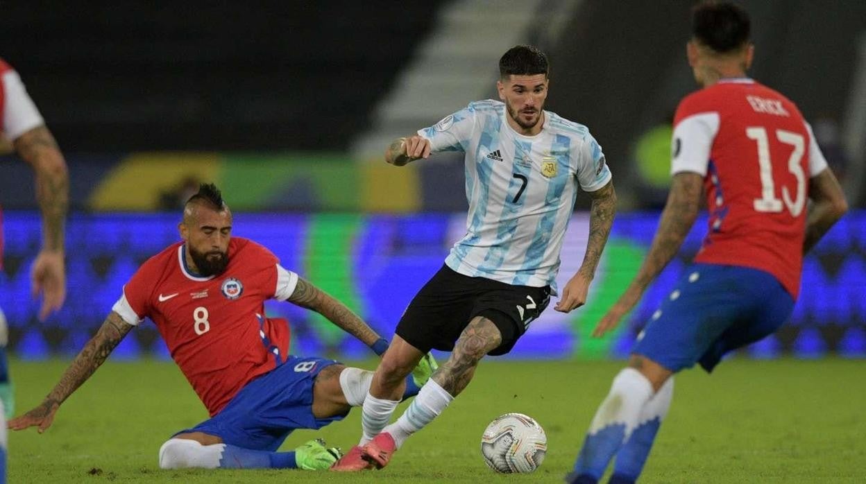 Rodrigo De Paul, nuevo fichaje del Atlético de Madrid, durante la Copa América