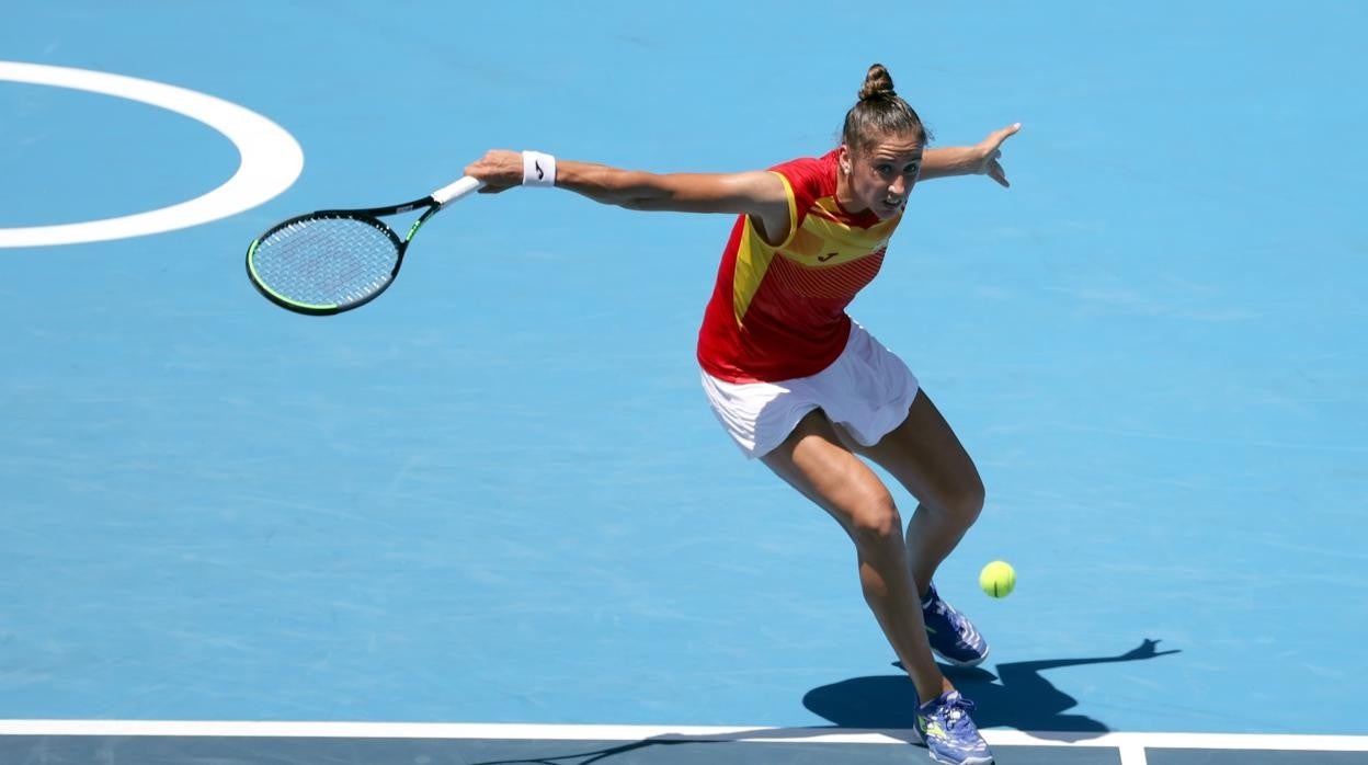 Sorribes, durante el partido contra Barty