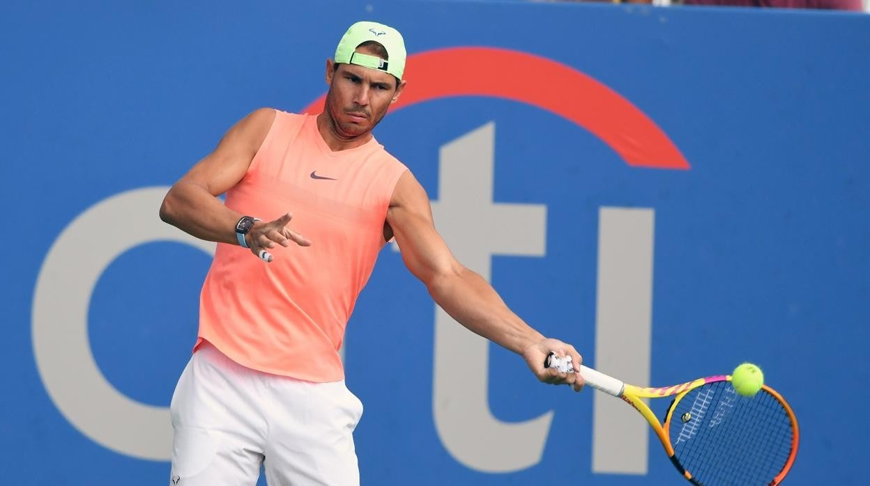 Nadal, durante un entrenamiento en Washignton