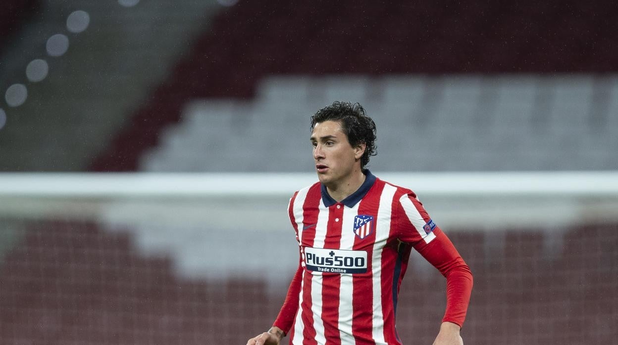 Giménez, durante un partido de Liga con el Atlético