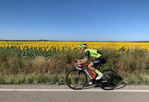 Entrenamiento del ciclista sevillano