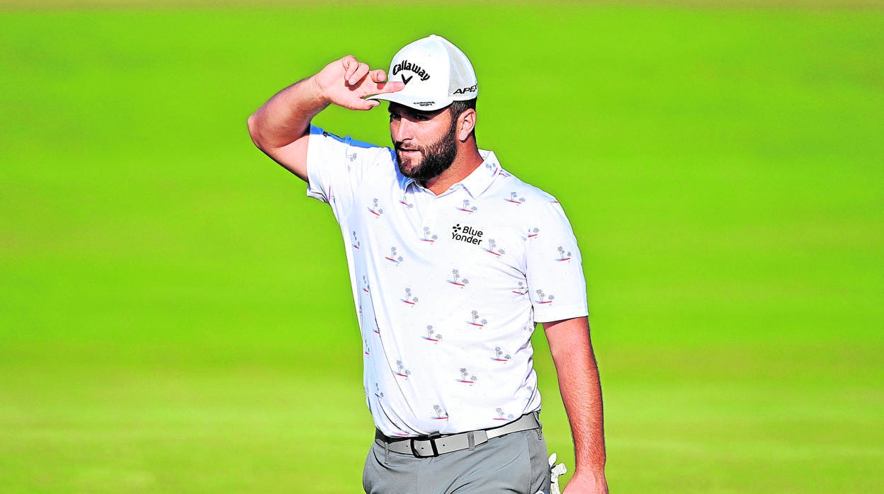 Rahm, durante su participación en el British Open