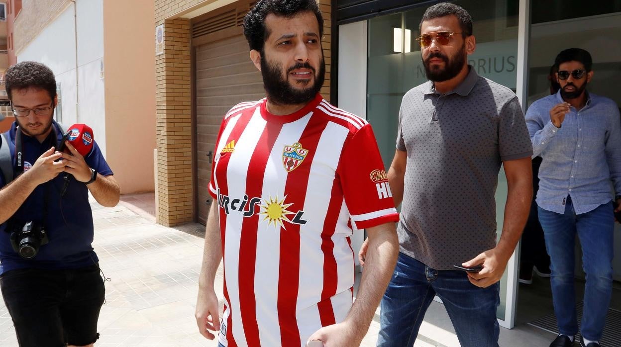 Turki Al-Sheikh, en 2019, a su llegada a Almería