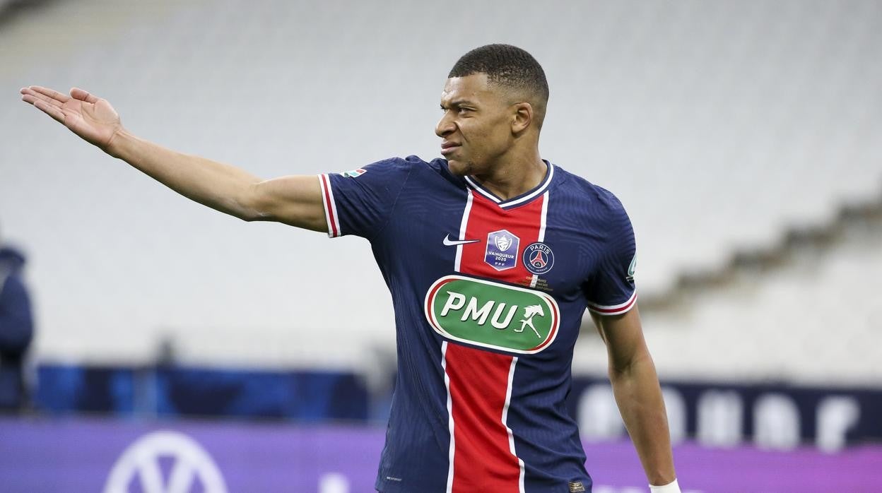 Mbappé durante la última final de la Copa de Francia