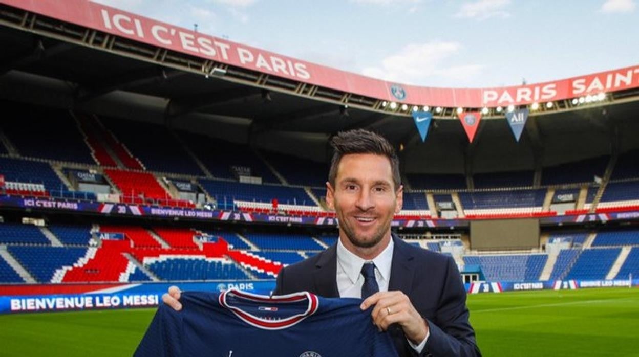 Messi con la camiseta del PSG