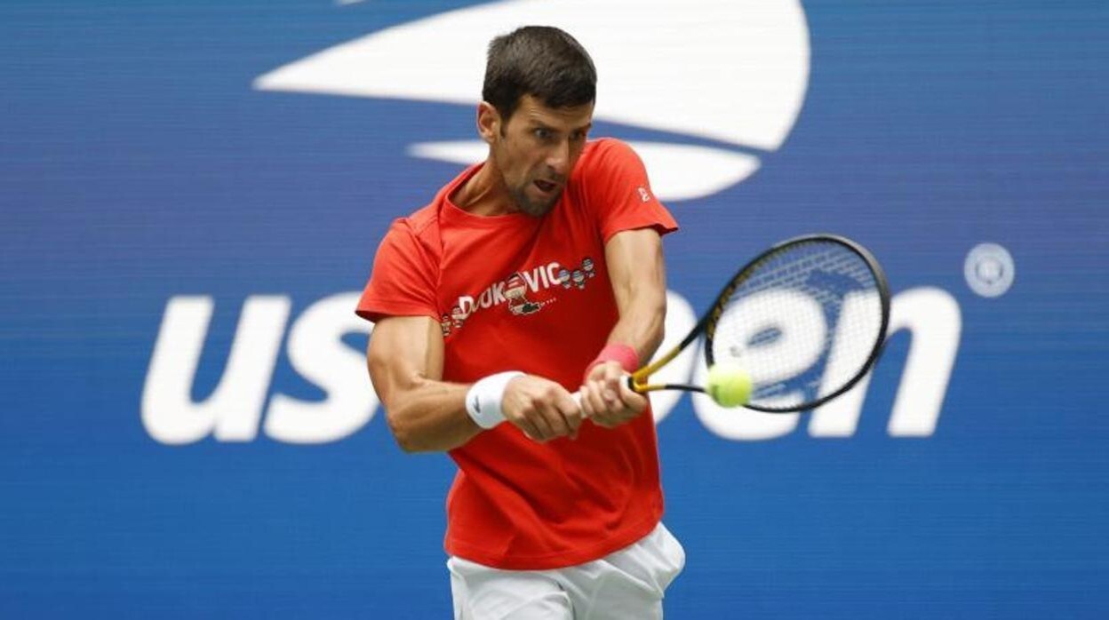 Djokovic, entrenándose en Nueva York antes del US Open