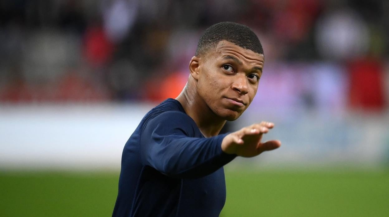 Mbappé, ayer tras el partido contra el Reins