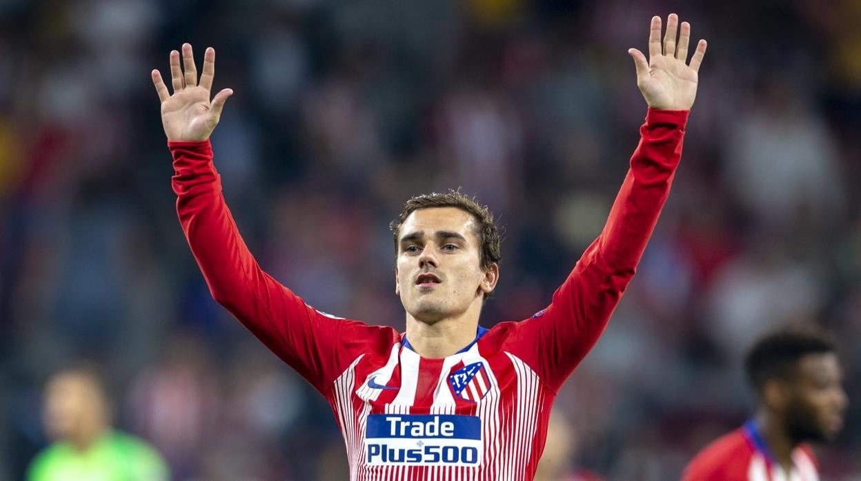 Antoine Griezmann, en un partido en su última temporada en el Atlético