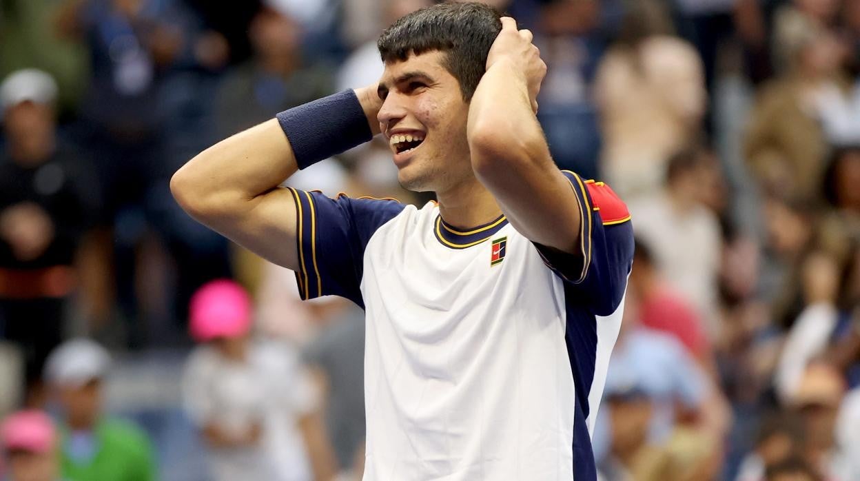 Carlos Alcaraz, en el partido del US Open ante Tsitsipas