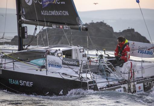 Remontada de Pierre Quiroga, líder a 100 millas de finalizar la 3ª etapa La Solitaire du Figaro