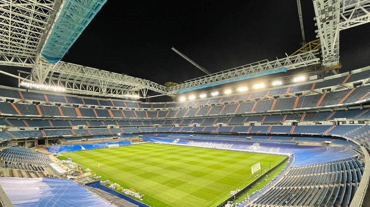 Así estaba el jueves noche el Bérnabéu