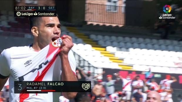 El primer gol de Falcao en su regreso a la Liga española