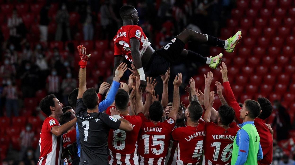 Williams, ayer tras superar el record de Larrañaga en la victoria del Athletic frente al Alavés