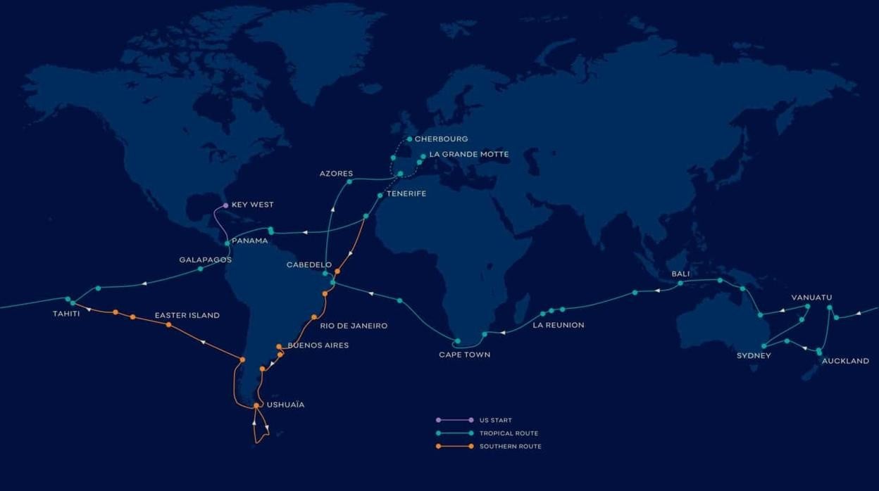 Todo listo para que zarpe la Grand Large Yachting World Odyssey, tres años de vuelta al mundo