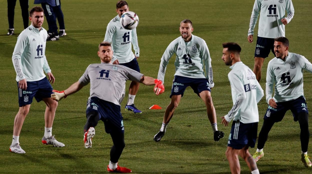 Entrenamiento de la selección española